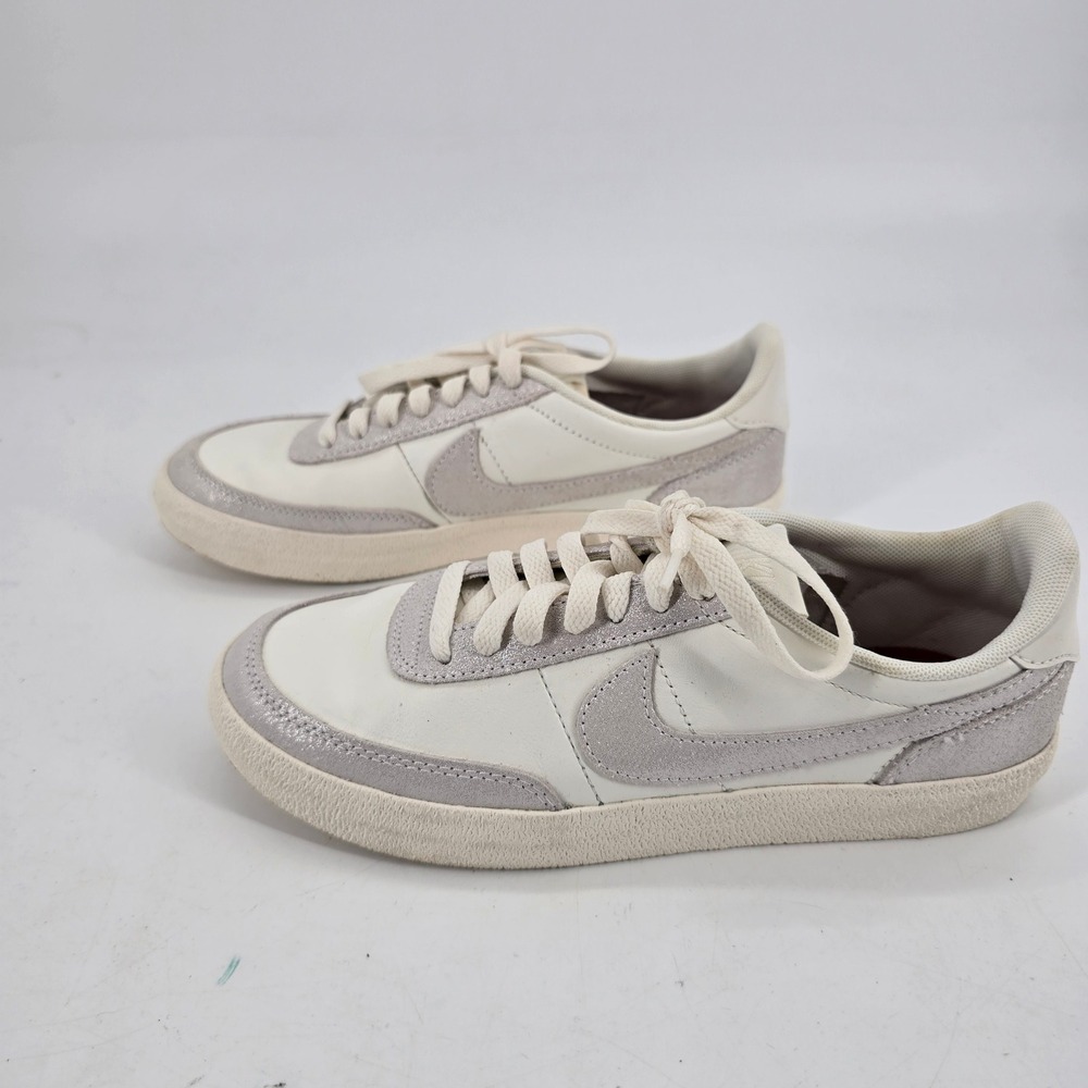 Nike‎ Killshot 2 Womens Size 7 Sneakers Sail Metallic Silver Leather HV0846-133